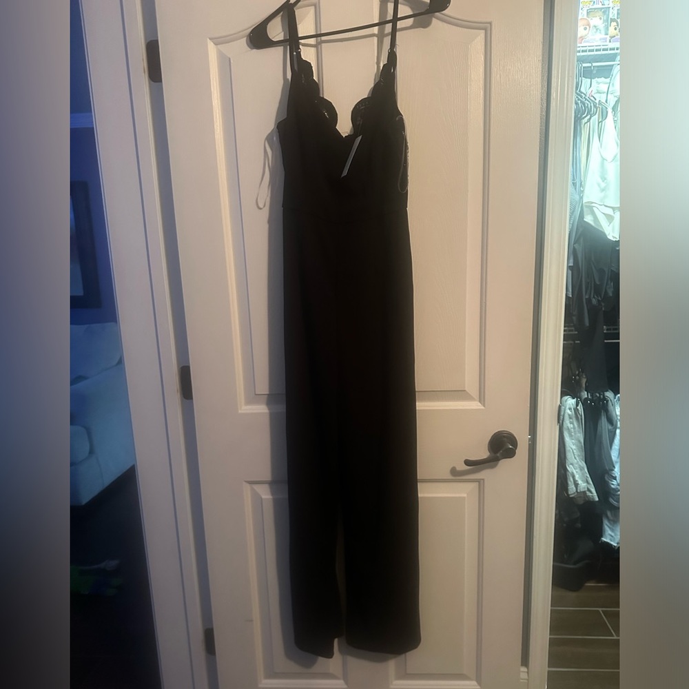 Black lace julpsuit